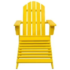 VidaXL Adirondack Chair Patio Adirondack Chair With Ottoman Solid Wood Fir - Yellow -All Patio Furniture GUEST 49cd556f 0cf5 4c8b ac29 65911b49b2f1