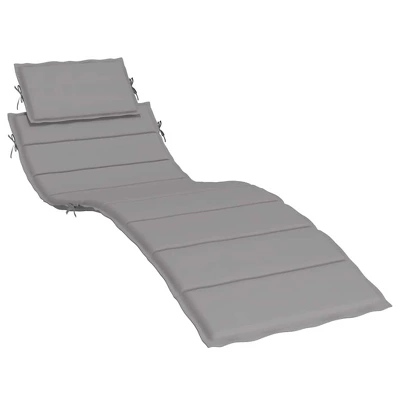 VidaXL Sun Lounger Cushion Grey Oxford Fabric (100% Polyester) 3 VidaXL Sun Lounger Cushion Grey Oxford Fabric (100% Polyester)