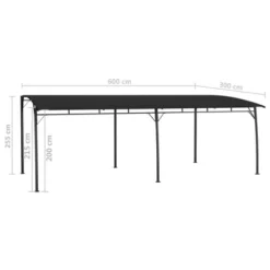 VidaXL Garden Sunshade Awning - Anthracite, Polyester Canopy, Powder-Coated Steel Frame, 236.2"x118.1"x100.4" For Patio And Backyard Shade -All Patio Furniture GUEST 4a6d97c0 5f31 4f8b bb9c fda06a11aa4d