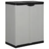 VidaXL Garden Storage Cabinet With Shelf In Gray And Black - PVC And PP Cabinet - Compact And Secure Outdoor Cabinet -All Patio Furniture GUEST 4afc4ab7 d79d 4497 ab19 740b3ababb3e