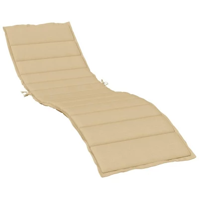 VidaXL Sun Lounger Cushion - Outdoor Patio Sunbed Seat Pad - Melange Beige - Polyester Fabric - 78.7"x23.6"x1.6" 11 VidaXL Sun Lounger Cushion - Outdoor Patio Sunbed Seat Pad - Melange Beige - Polyester Fabric - 78.7"x23.6"x1.6" - Image 9