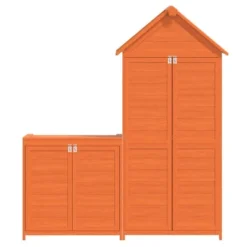 VidaXL Garden Tool Shed Set Brown Solid Pine Wood, Plywood - Brown -All Patio Furniture GUEST 4b7d63ec e1f0 4e4e bac4 586805ce973b