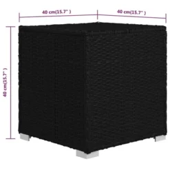 VidaXL Patio Sun Lounger Set - 3 Piece Poly Rattan Sunbed & Tea Table, Adjustable Chaise With Cushions For Garden, Patio, Poolside - Black -All Patio Furniture GUEST 4d73df5f e118 4bd9 b6a5 be1d94a75e3c