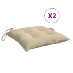 VidaXL Chair Cushion Non Slip Outdoor Patio Seat Cushion Pad Oxford Fabric - Beige 15.7" X 15.7" X 2.8" 2-Pack 19 VidaXL Chair Cushion Non Slip Outdoor Patio Seat Cushion Pad Oxford Fabric - Beige 15.7" X 15.7" X 2.8" 2-Pack -All Patio Furniture GUEST 4da014c6 cff5 4303 872a 87e3181d4c99