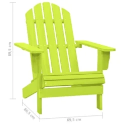 VidaXL Adirondack Chair Lounge Patio Lawn Chair For Garden Solid Wood Fir - Green -All Patio Furniture GUEST 4e9225b0 1b97 4ceb 8665 929e7b1a8ff8