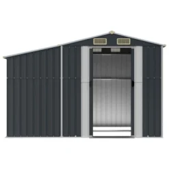 VidaXL Garden Shed Metal Outdoor Storage Anthracite - Galvanized Steel Tool Shed For Patio, Backyard, Or Garden With Ventilation And Sloped Roof -All Patio Furniture GUEST 4ea6d46f 1535 4abd 88f0 a3c5253b7c75