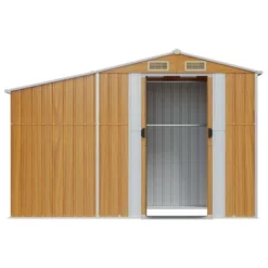 VidaXL Galvanized Steel Garden Shed In Brown - Ample Storage Space For Outdoor Use With Flexible Access And Ventilation -All Patio Furniture GUEST 4f5e3131 a6f0 411c a6dc 9a1dde9063d9