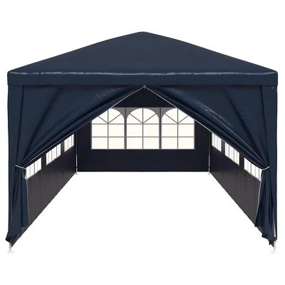 VidaXL 10'x30' Party Tent - Blue, UV And Water-Resistant Outdoor Canopy, Rust-Resistant Steel Frame With Decorative Windows And Easy Entrance 5 VidaXL 10'x30' Party Tent - Blue, UV And Water-Resistant Outdoor Canopy, Rust-Resistant Steel Frame With Decorative Windows And Easy Entrance - Image 3