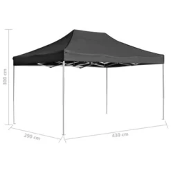 VidaXL Party Tent Anthracite Aluminum Alloy, Oxford Fabric With PVC Coating -All Patio Furniture GUEST 4fefe544 b638 471d bbf8 e548ab1890af