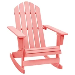 VidaXL Adirondack Rocking Chair Lounge Patio Chair For Garden Solid Wood Fir - Pink