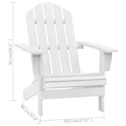 VidaXL Adirondack Chair Lounge Patio Lawn Chair For Garden Solid Wood Fir - White 12 VidaXL Adirondack Chair Lounge Patio Lawn Chair For Garden Solid Wood Fir - White -All Patio Furniture GUEST 51a1b7fa de1f 42f8 9adf 16ded322fb38