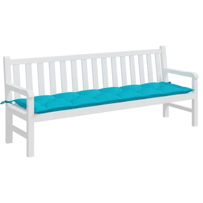 VidaXL Bench Cushion Outdoor Water Repellent Bench Cushion Pad Oxford Fabric - Turquoise 78.8" X 19.7" X 2.8" 4 VidaXL Bench Cushion Outdoor Water Repellent Bench Cushion Pad Oxford Fabric - Turquoise 78.8" X 19.7" X 2.8" - Image 2