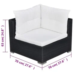 VidaXL Lounge Set Black -All Patio Furniture GUEST 52196a7d b6e4 4e14 ab43 6aaf4c6a9790