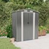 VidaXL Light Gray Garden Shed - Large Outdoor Storage, Galvanized Steel Construction With Gate Access, Ideal For Tools, Pool And Garden Supplies -All Patio Furniture GUEST 52a4d19f 8a62 4a4e bed1 50df999fac2f