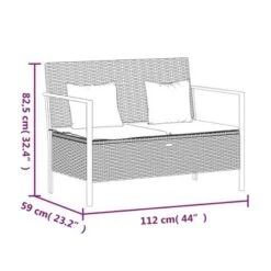 VidaXL 2-Seater Patio Bench With Cushions Poly Rattan - Brown 18 VidaXL 2-Seater Patio Bench With Cushions Poly Rattan - Brown -All Patio Furniture GUEST 534a9187 9c65 493e 82aa 97748d1fe629 1