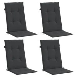 VidaXL Highback Chair Cushion Set Of 4 Black 100% Polyester 13 VidaXL Highback Chair Cushion Set Of 4 Black 100% Polyester -All Patio Furniture GUEST 563b01af ac0d 4550 b0ea 73fb01bd8e01