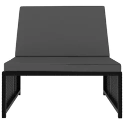 VidaXL Reclining Garden Chair Set Of 3 Black -All Patio Furniture GUEST 56581696 8cdf 482a 90c2 aae90eec761f