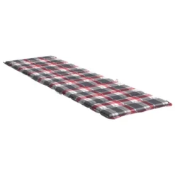 VidaXL Sun Lounger Cushion Red Check Pattern Oxford Fabric (100% Polyester) -All Patio Furniture GUEST 56b42525 f433 4204 9850 d484da11b42c