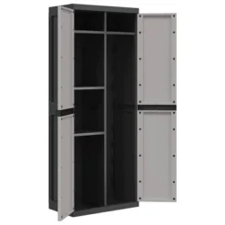 VidaXL Outdoor Storage Cabinet Grey And Black Polypropylene Medium -All Patio Furniture GUEST 57228b34 1a77 475c afa0 0eee2b46a6cc