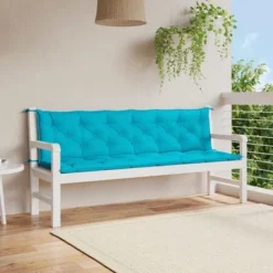 VidaXL Bench Cushion Water Repellent Outdoor Seat Cushion Pad Oxford Fabric - Turquoise 78.7"