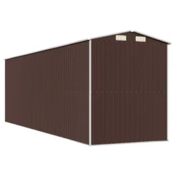 VidaXL Garden Shed Dark Brown Galvanized Steel Large Garden Shed - 75.6" X 238.6" X 87.8" -All Patio Furniture GUEST 58754fe6 5aa5 4330 ba5d 6d84ba87fd8c