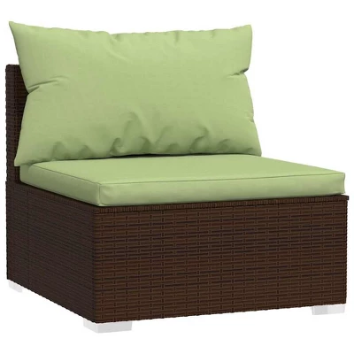 VidaXL Garden Lounge Set Brown, Green 4 VidaXL Garden Lounge Set Brown, Green - Image 2