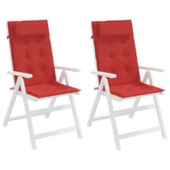 VidaXL Chair Cushion Outdoor High Back Chair Cushion Seat Pad Oxford Fabric - Red 2 Pcs -All Patio Furniture GUEST 5b2f5784 6cff 4569 a996 d050f4517a16
