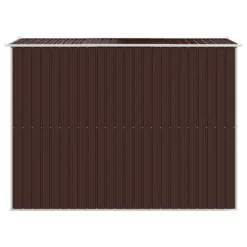 VidaXL Garden Shed Dark Brown Galvanized Steel Large Garden Shed - 75.6" X 107.9" X 87.8" -All Patio Furniture GUEST 5c535377 6428 4ad8 8207 59d59828725d