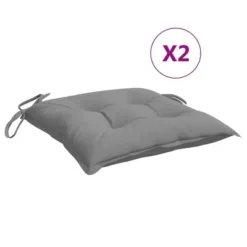 VidaXL Chair Cushion Non Slip Outdoor Patio Seat Cushion Pad Oxford Fabric - Gray 15.7" X 15.7" X 2.8" 2-Pack -All Patio Furniture GUEST 5c6f66e0 6937 4f0e 911b 4e39920901d1