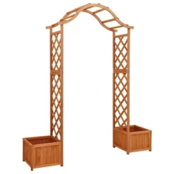 VidaXL Pergola Outdoor Garden Arch Pergola Trellis With Planter Solid Wood Fir - Brown -All Patio Furniture GUEST 5c7ae29a bdbb 4213 b33d 0efdf227b733
