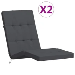 VidaXL Deck Chair Cushion Set Of 2 Anthracite -All Patio Furniture GUEST 5c9ec448 a356 41b9 bc5e 9e70ba03ce47