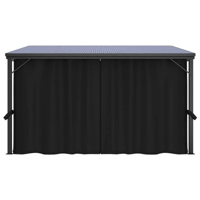 VidaXL Gazebo With Curtains - UV-Resistant PVC Roof - Aluminum And Steel Construction - Anthracite - 13.3'x9.6'x8' - Outdoor Event Shelter 5 VidaXL Gazebo With Curtains - UV-Resistant PVC Roof - Aluminum And Steel Construction - Anthracite - 13.3'x9.6'x8' - Outdoor Event Shelter - Image 3