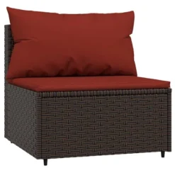 VidaXL Patio Lounge Set Brown PE Rattan, Powder-Coated Steel, Polyester -All Patio Furniture GUEST 5fa7258f 6cc9 489e 84c1 9035f2c99ddf 1