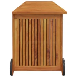 VidaXL Patio Storage Box With Wheels 59.1"x19.7"x22.8" Solid Wood Acacia 13 VidaXL Patio Storage Box With Wheels 59.1"x19.7"x22.8" Solid Wood Acacia -All Patio Furniture GUEST 5fb989df 35b7 44d0 86f6 da330481a1e1