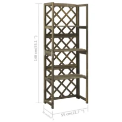 VidaXL Trellis Garden Trellis For Climbing Plants With Shelves Solid Wood Fir - Gray 12 VidaXL Trellis Garden Trellis For Climbing Plants With Shelves Solid Wood Fir - Gray -All Patio Furniture GUEST 5fedc96a 5f0d 4f31 8eb1 30f24ee65f96