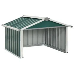 VidaXL Garden Shed Green Galvanized Steel Durable Garden Shed -All Patio Furniture GUEST 5ff23bb1 7afc 44aa 8c0d bc0e1c7128b6