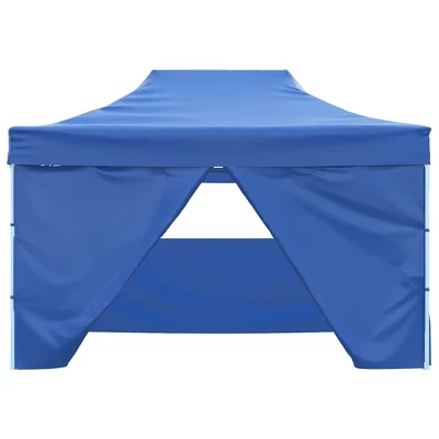 VidaXL Party Tent Steel Blue 600D Oxford Fabric With PVC Coating 10x13 Ft 12 VidaXL Party Tent Steel Blue 600D Oxford Fabric With PVC Coating 10x13 Ft - Image 11