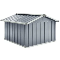 VidaXL Garden Shed Grey Galvanized Steel Standard Durable Garden Shed -All Patio Furniture GUEST 62f5dacf 058b 4ce8 a3a3 e993b1a02eba