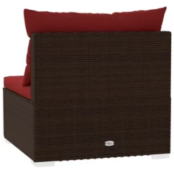 VidaXL 4-Seater Patio Sofa - Comfortable Outdoor Seating With Cushions - Resistant PE Rattan And Steel Material - Brown And Cinnamon Red -All Patio Furniture GUEST 64761c02 80bf 41f7 946b 299654bf2e41