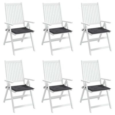 VidaXL Set Of 6 Anthracite Garden Chair Cushions - 19.7"x19.7"x1.2" Oxford Fabric, Weather-Resistant Outdoor Seat Cushions With Foam Fiber Filling 5 VidaXL Set Of 6 Anthracite Garden Chair Cushions - 19.7"x19.7"x1.2" Oxford Fabric, Weather-Resistant Outdoor Seat Cushions With Foam Fiber Filling - Image 3
