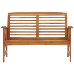 VidaXL Outdoor Patio Bench Wooden Garden Bench With Armrests Solid Wood Acacia - Brown -All Patio Furniture GUEST 656a6bb2 a236 4703 a5a7 37cfd44ae423