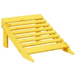 VidaXL Adirondack Chair With Ottoman - Yellow Solid Wood For Patio Garden Outdoor Comfort -All Patio Furniture GUEST 663952bf 4479 49fa a252 d66ea054e7ac