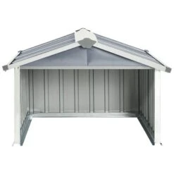 VidaXL Garden Shed Grey Galvanized Steel Standard Durable Garden Shed -All Patio Furniture GUEST 66a570b1 4f17 4bb6 bc0a 37984042e800