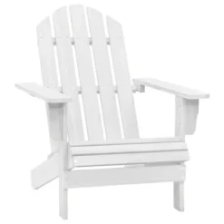 VidaXL Adirondack Chair Lounge Patio Lawn Chair For Garden Solid Wood Fir - White