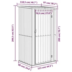 VidaXL Storage Shed - Galvanized Steel Anthracite Garage Tool House - Lockable Door - Weatherproof Garden Shelter 16 VidaXL Storage Shed - Galvanized Steel Anthracite Garage Tool House - Lockable Door - Weatherproof Garden Shelter -All Patio Furniture GUEST 6725ea36 70a5 489f 8e6c 61836fb96614