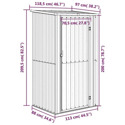 VidaXL Storage Shed - Galvanized Steel Anthracite Garage Tool House - Lockable Door - Weatherproof Garden Shelter 9 VidaXL Storage Shed - Galvanized Steel Anthracite Garage Tool House - Lockable Door - Weatherproof Garden Shelter - Image 7