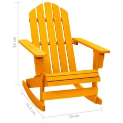 VidaXL Adirondack Rocking Chair Lounge Patio Chair For Garden Solid Wood Fir - Orange -All Patio Furniture GUEST 68bc8831 8f3b 47eb 8b81 3e5f6ccfac01