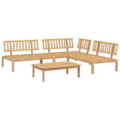 VidaXL 4 Piece Patio Pallet Sofa Set - Solid Acacia Wood Outdoor Garden Seating Furniture - Table And 3 Sofas - Modular Design - No Cushions -All Patio Furniture GUEST 699d0db3 85b3 4da4 9b56 0211960fd7c9