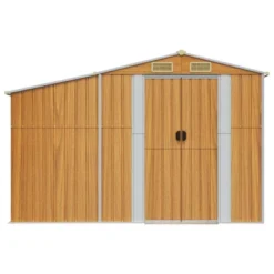 VidaXL Garden Shed Galvanized Steel Outdoor Storage - Sloping Roof, Firewood Stand, Light Brown 16 VidaXL Garden Shed Galvanized Steel Outdoor Storage - Sloping Roof, Firewood Stand, Light Brown -All Patio Furniture GUEST 6a506a92 2b1f 4ce0 92dd a582960ea4d9