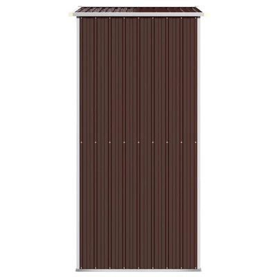 VidaXL Garden Shed Dark Brown Galvanized Steel Large Sliding Components 5 VidaXL Garden Shed Dark Brown Galvanized Steel Large Sliding Components - Image 3